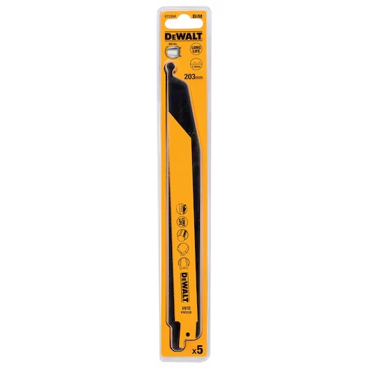 DEWALT DT2354 203MM 18TPI METAL TİLKİ KUYRUĞU TESTRE BIÇAĞI 5 Lİ