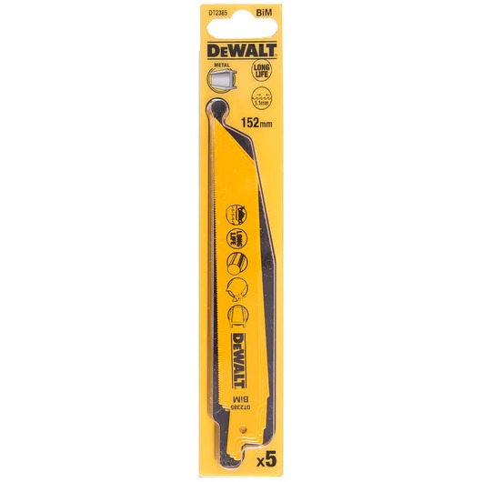 DEWALT DT2385 152MM 24TPI METAL TİLKİ KUYRUĞU TESTRE BIÇAĞI 5 Lİ