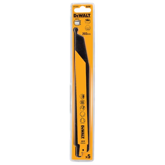 DEWALT DT2353 203MM 14TPI METAL TİLKİ KUYRUĞU TESTRE BIÇAĞI 5 Lİ