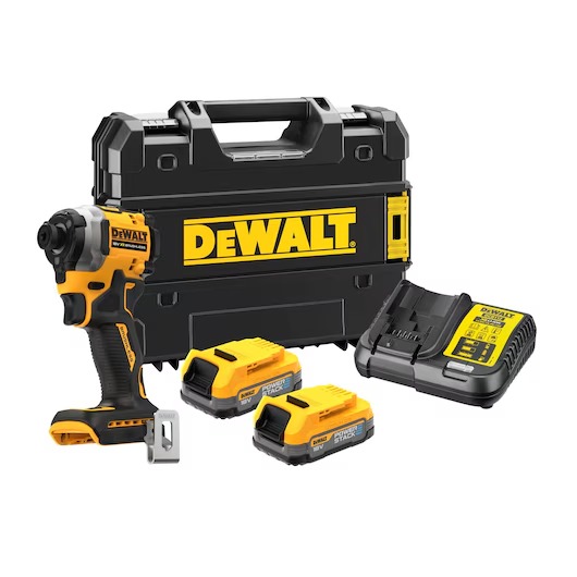 DEWALT DCF850E2T 18V 1.7AH POWER STACK ÇİFT AKÜLÜ KÖMÜRSÜZ DARBELİ TORNAVİDA